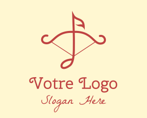 Music Conductor - Music Note Archery logo design