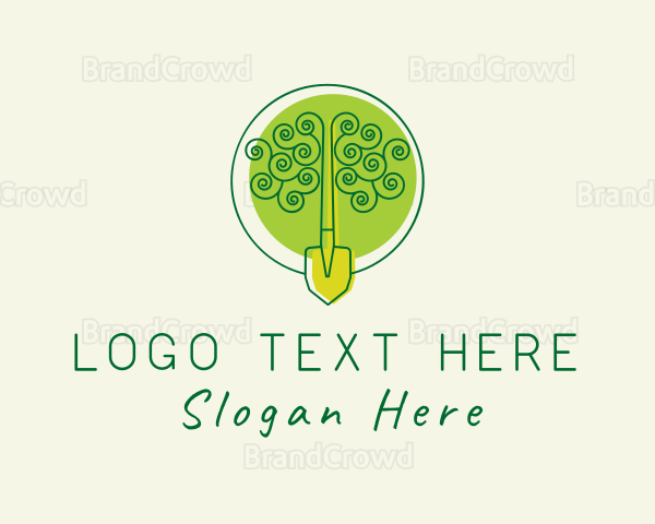 Garden Shovel Tree Logo
