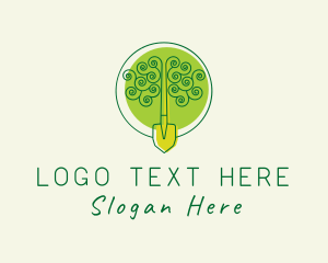 Greenhouse - Garden Shovel Tree logo design