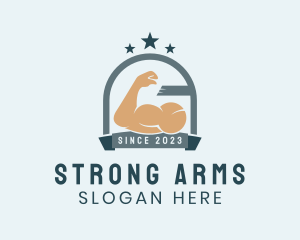 Strong Muscle Gym  logo design