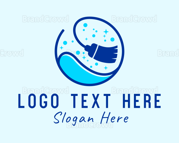 Cleaning Mop Sanitation Logo