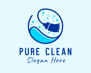 Cleaning Mop Sanitation logo design