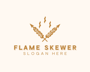 Skewer - Asian Cuisine Kebab logo design