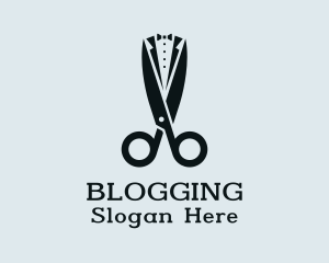 Event Styling - Tuxedo Suit Scissors Tailor logo design