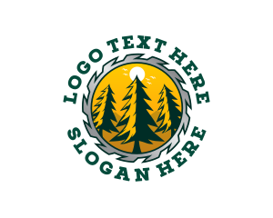 Tree - Woodworking Log Carpenter logo design