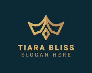 Tiara - Golden Tiara Jewel logo design