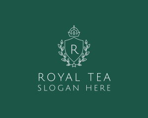 Royal Wreath Crown Shield logo design