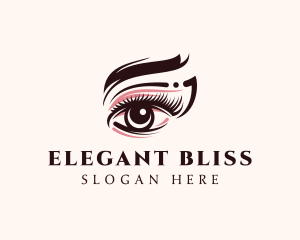 Microblading - Feminine Eyelash Eyebrow logo design