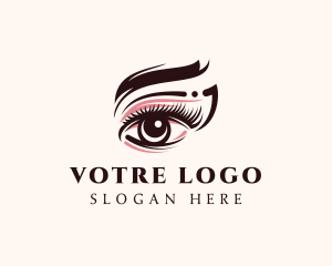 Beautician - Feminine Eyelash Eyebrow logo design