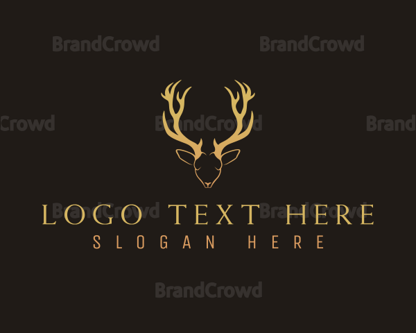 Deer Buck Antler Logo