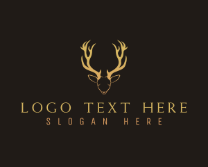 Wild - Deer Buck Antler logo design