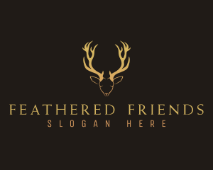 Deer Buck Antler Logo