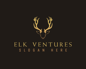 Deer Buck Antler logo design