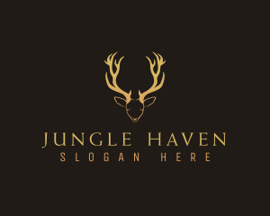 Deer Buck Antler logo design