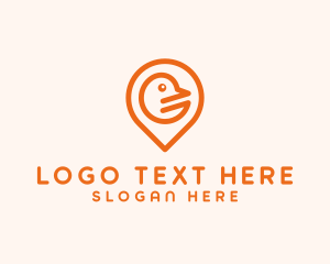 Travel Pin - Bird Application Locator logo design