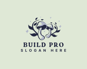 Organic Mushroom Plant Logo