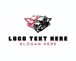 Haulage - Trailer Truck Transport logo design