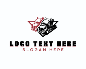 Trailer Truck Transport Logo