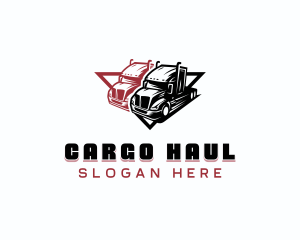 Trailer Truck Transport logo design