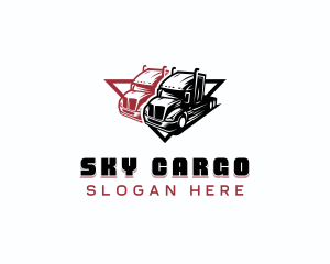 Trailer Truck Transport logo design