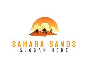 Sahara - Camel Sand Dunes logo design