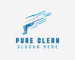 Pressure Washer Spray logo design