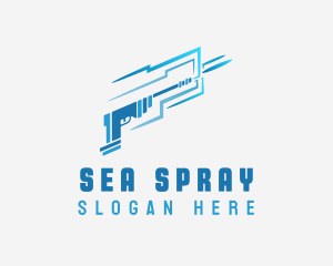 Pressure Washer Spray logo design