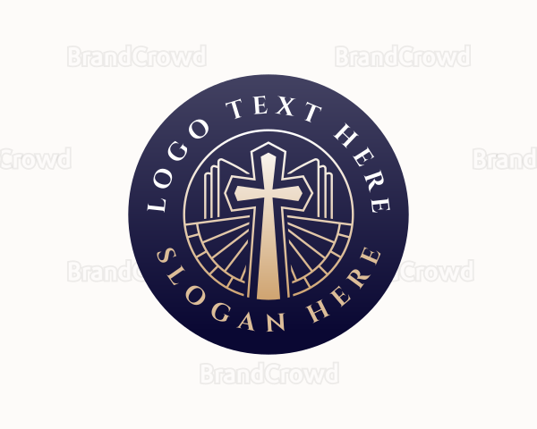 Christian Cross Bible Logo