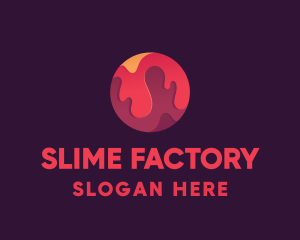 Slime - Drip Liquid Planet logo design