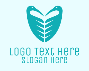 Egret - Bird Wings Shield logo design