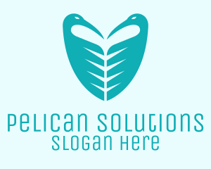 Pelican - Bird Wings Shield logo design