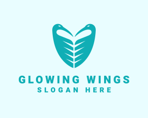 Bird Wings Shield logo design