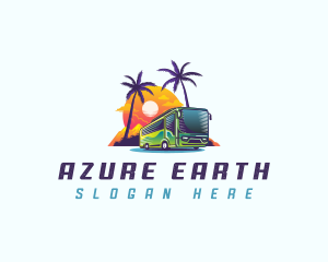 Tropical Shuttle Bus Tour logo design