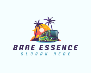 Tropical Shuttle Bus Tour logo design