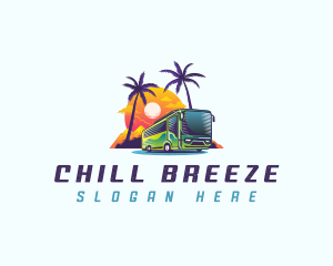 Tropical Shuttle Bus Tour logo design