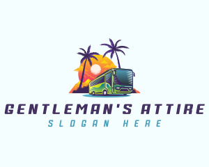 Tropical Shuttle Bus Tour logo design