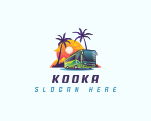 Tropical Shuttle Bus Tour logo design