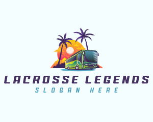 Tropical Shuttle Bus Tour logo design