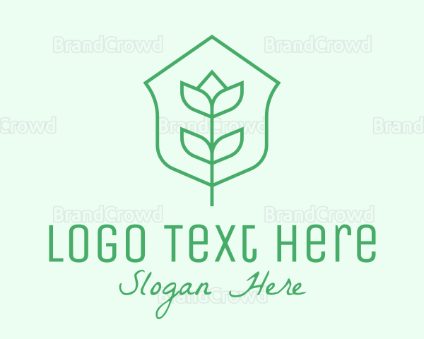 Floral Minimalist Plant Sustainability Logo