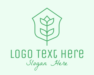 Plant - Floral Minimalist Plant Sustainability logo design