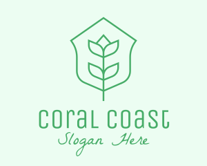 Floral Minimalist Plant Sustainability logo design