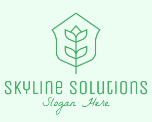 Floral Minimalist Plant Sustainability logo design