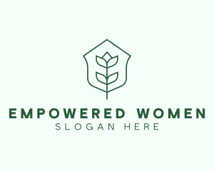 Floral Minimalist Plant Sustainability logo design