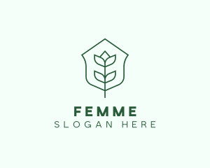 Floral Minimalist Plant Sustainability logo design