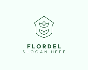 Floral Minimalist Plant Sustainability logo design