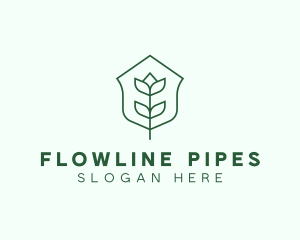 Floral Minimalist Plant Sustainability logo design