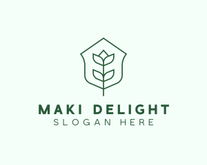 Floral Minimalist Plant Sustainability logo design