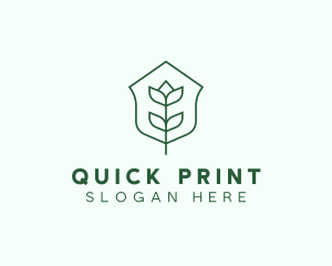 Floral Minimalist Plant Sustainability logo design