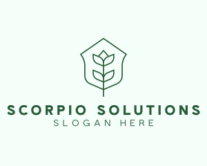 Floral Minimalist Plant Sustainability logo design