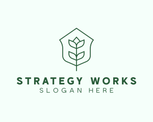 Floral Minimalist Plant Sustainability logo design